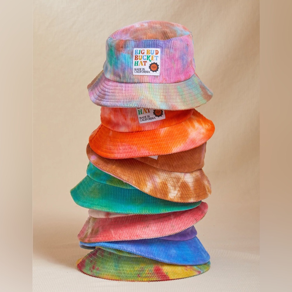 Big Bud Press Blue Tie-dyed Corduroy Bucket Hat. New, never worn! No longer sold